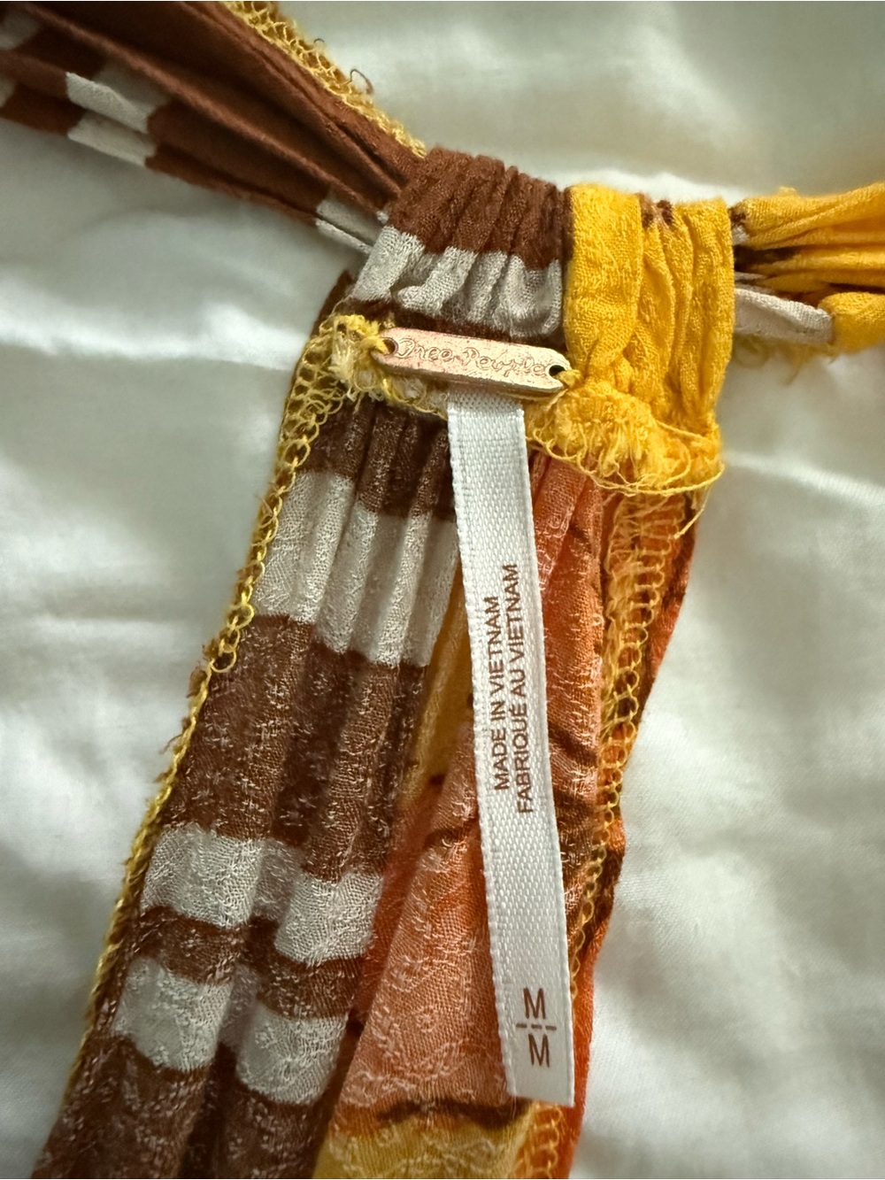 Free People Yellow Orange Floral Halter Crop Top - Picture 3 of 5